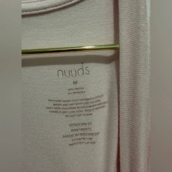 Nuuds boyfriend pajama tee shirt top pants makeup pink lounge set - Picture 11 of 14